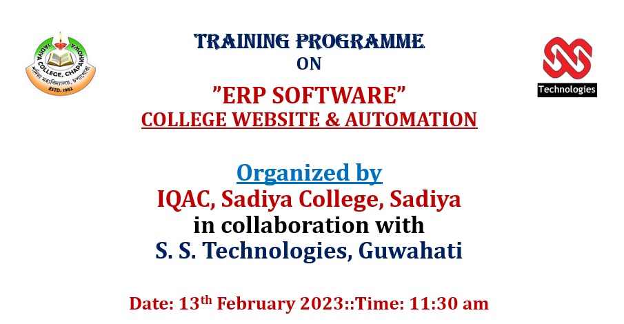 Training Program On ERP Software: College Website and Automation