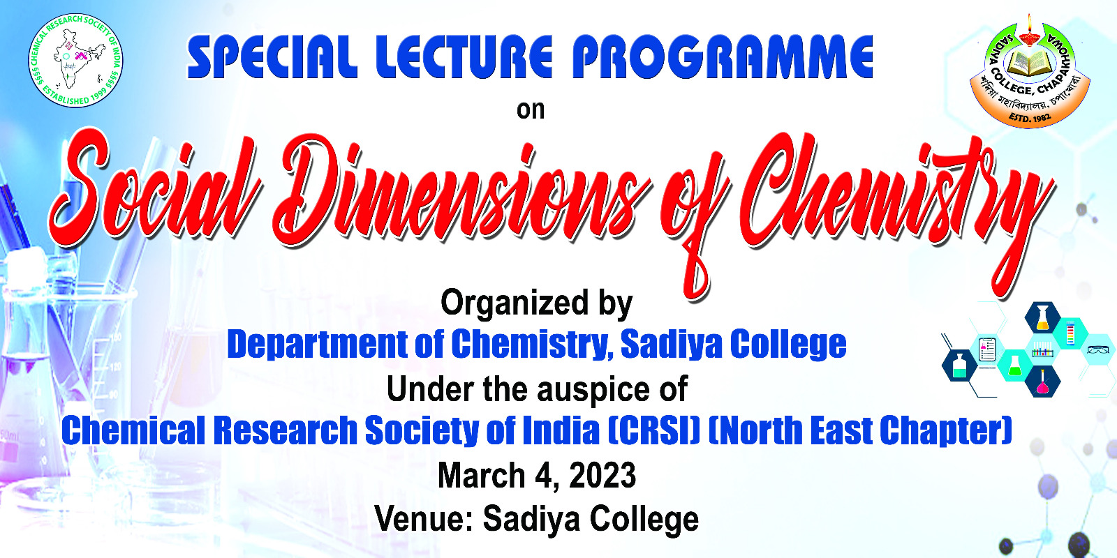 Department of Chemistry organizes Special Lecture Program on Social Dimension of Chemistry